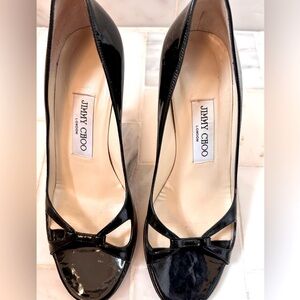 Jimmy Choo Peeptoe Patent Pumps